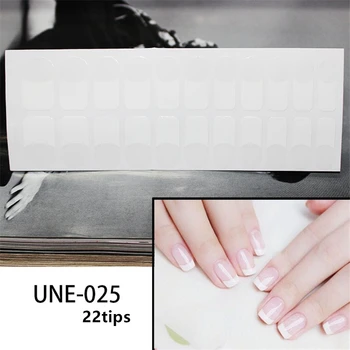 

Lamemoria UNE018 White+Silver Glitter Nail Art Stickers Full Cover Wraps DIY for Women Nail Decoration Tips Manicure Accessories