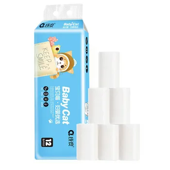 

QIC 12PC Rolling Paper Wood Pulp Toilet Paper Roll Bathroom Family Disposable Paper Towels Toilet Tissue Papier Toaletowy
