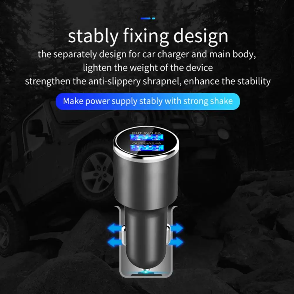 Модный fm-передатчик Bluetooth Автомобильный MP3-плеер беспроводной радио AUX MP3-плеер модулятор с громкой связи с двумя портами usb