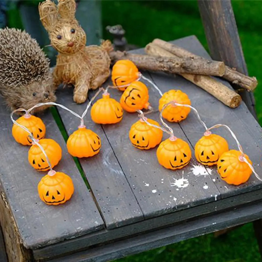 LED Lantern Halloween Holiday Lights String Manual DIY Pumpkin Light String Battery Ins Style Decorative Light String