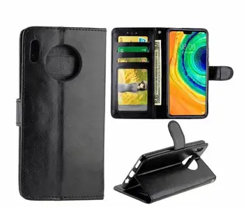 

100pcs/lot Double Fold edge Crazy Horse Wallet PU Leather +TPU Case For Huawei Mate 30 Mate 30 lite Nova 5i Pro