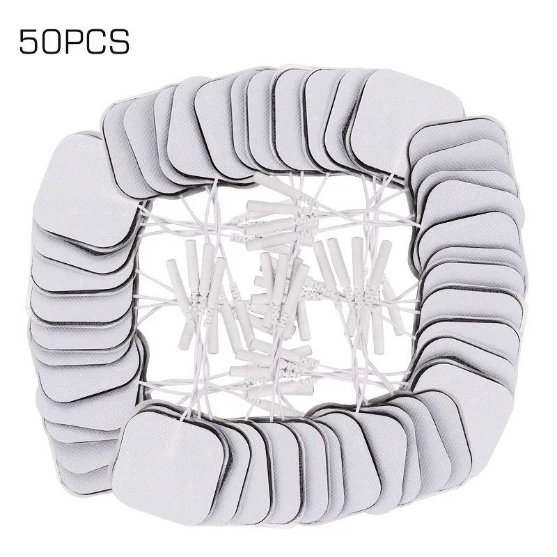 50PCS 5X5cm Tens машина Tens блок Цифровая терапия машина мышечный релаксатор машина импульсный массажер транскукожная электрическая стимуляция нерва - Цвет: 50PCS 5X5cm