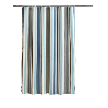 

Vertical Stripes Elegant Polyester Fabric Shower Curtain Washable Bathroom Curtain Waterproof Shower Curtain