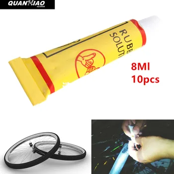 

10pcs/Lot 8ML Bike Tire Patch Bicycle Tire Repair Road Mountain Bike Tyre Inner Tube Puncture Repair Rubber Cement Cold Glue
