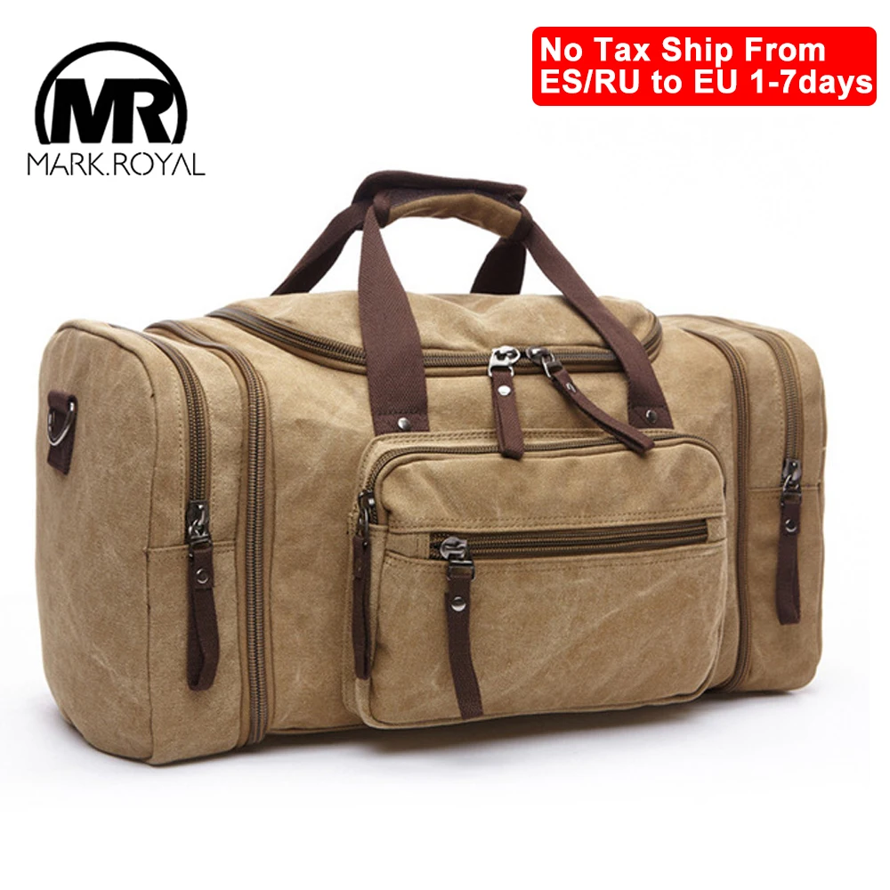 Crossbody-Bag Travel-Bags Tote-Carry Overnight MARKROYAL Canvas Large-Capacity Mens Male