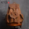 AETOO Retro Shoulder Bag Genuine Handmade Men Women Casual Travel Backpack Large Capacity First Layer Leather ► Photo 1/6