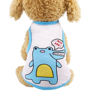

Cheap Small Dog Clothes Summer Spring Cartoon Styles Pet Dog Cat Shirt Cute Yorkshire Chihua Terrier T-shirt Breathable Pet Vest