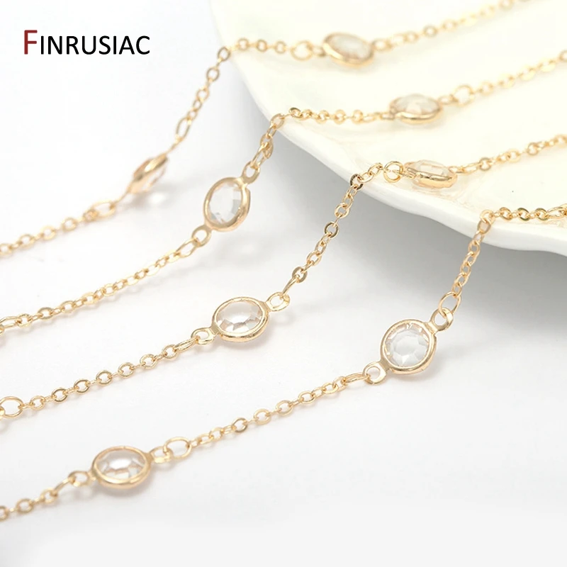 Korean 6mm round crystal chain for jewelry making handmade fashion