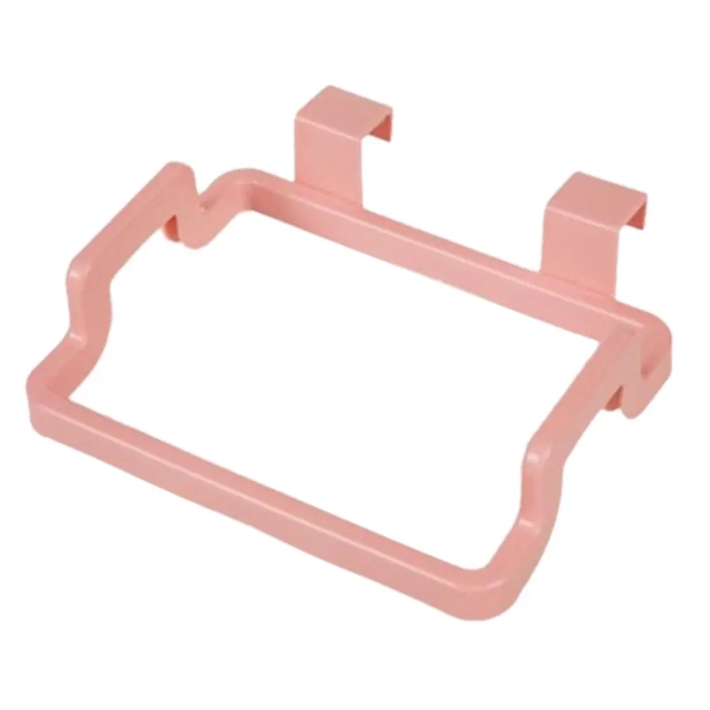 Plastic Door Back Garbage Bag Shelf Multi-function Kitchen Cabinet Door Rag Hanging Rack Storage Hook - Цвет: Темный хаки