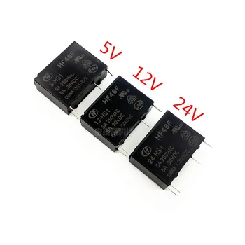 

10PCS HF46F Relays 5A 4Pin HF46F-5-HS1 HF46F-12-HS1 HF46F-24-HS1 Power Relay A Normally Open 5 12 24 VDC 5A 250VAC