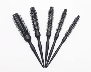 

1pc Curly Round Roll Hair Brush Nylon Professional Comb Salon Barber Hairbrush Hairdressing Styling Tool Edge Control Wood Comb