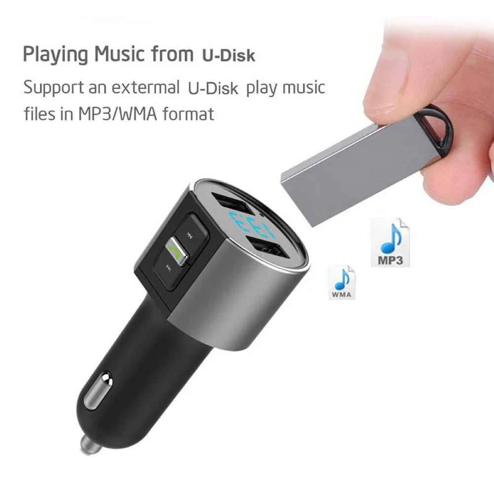 C26S с функциями "Hands Free" и Bluetooth для автомобиля fm-передатчик MP3 аудио плеер двойной USB зарядное устройство