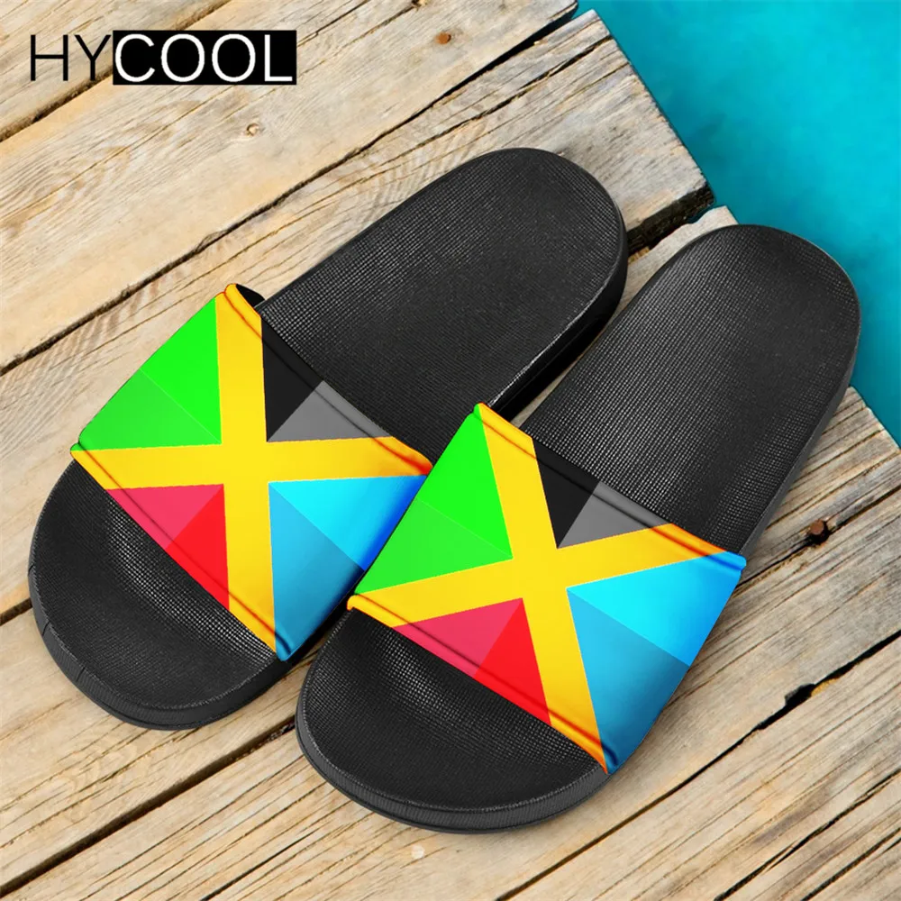 Шлепанцы HYCOOL для мужчин и женщин модные сандалии с радужным принтом флага