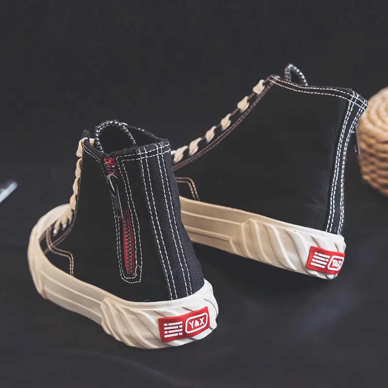 

2019ulzzang Black And White with Pattern Sail Solid Color Women's Korean-style Versatile Students Trendy Shoes Autumn New Style