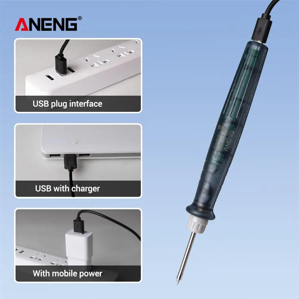 LT002 USB Регулируемая температура Электрический паяльник 5 В DC/8 Вт сварочная