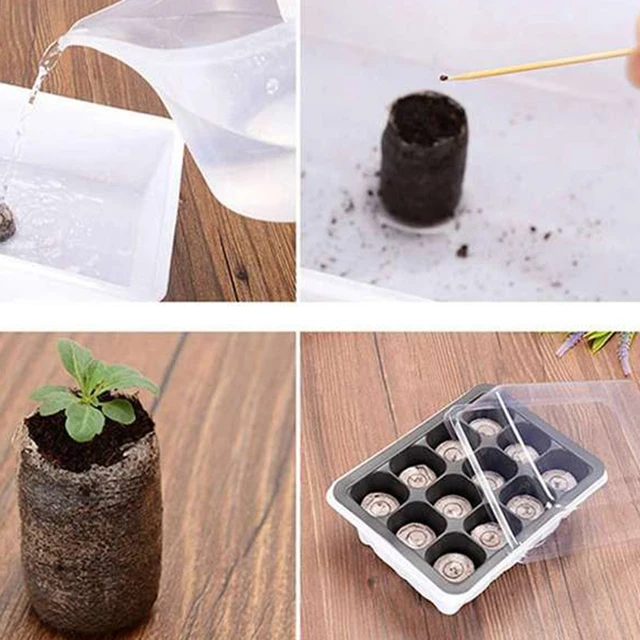 100Pcs Professional Peat Pellets Plant Starting Soil Block Jiffy Seedling Plugs Environmental Garden Nursery 5