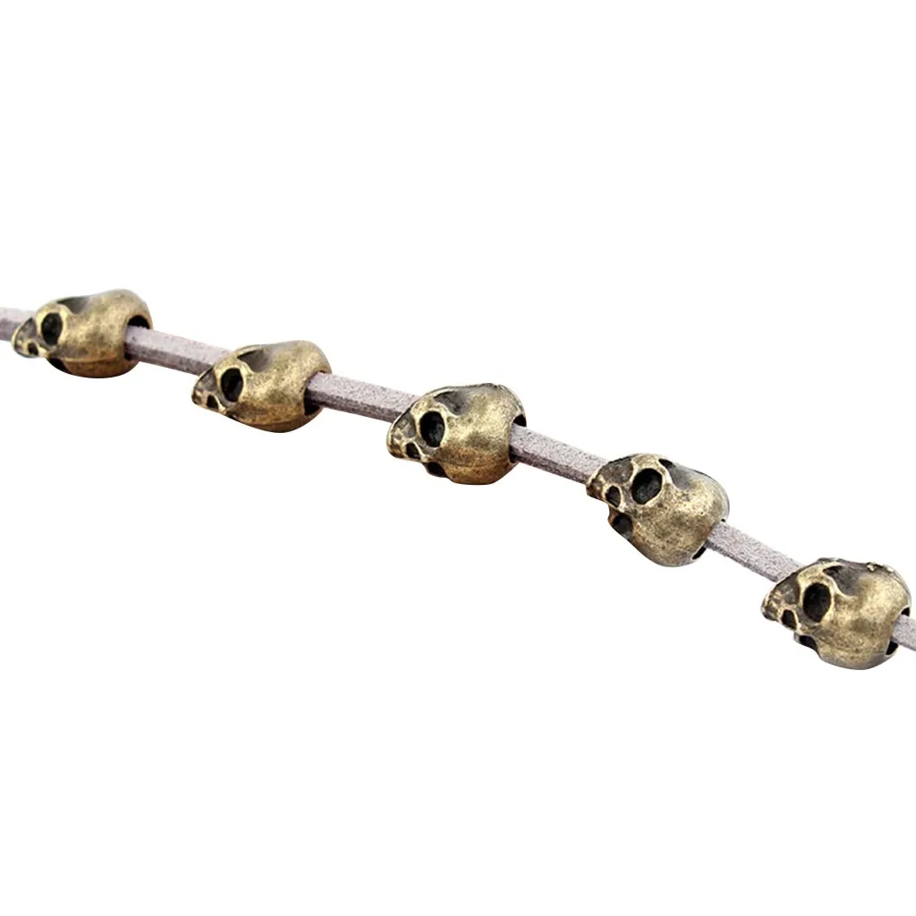 Skull Hair Cord Diy Accessories Ponytail Gothic Punk Antique Headgear Ponytail Styling Headwear Diy Accessories Metal Skull