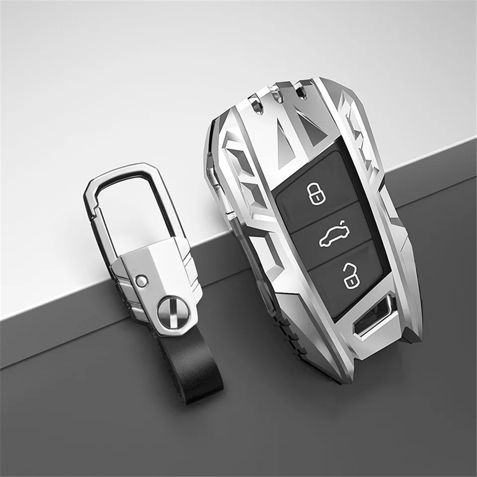 Portachiavi auto per Volkswagen VW Tiguan MK2 Magotan Passat B8 CC per Skoda Superb A7 2017 2018 2019 2020 copertura guscio chiave - H2ecf7a41c1dc4c7fb5b164d016eef6099