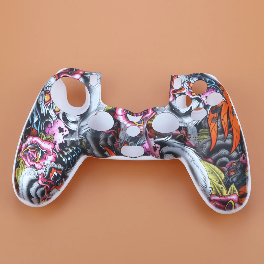 Юси камуфляж мягкий силиконовый чехол Защитная кожа для sony Playstation 4 PS4 для Dualshock 4 контроллер для ps4 pro slim - Цвет: H