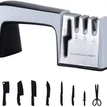 Профессиональный эргономичный 4 в 1 точилка для ножей ножничный точильный камень кухонный инструмент Аксессуары шеф-повара Керамические ножи Damascu