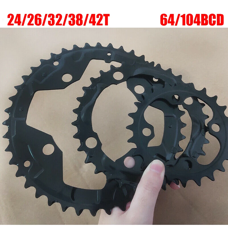 104//64 BCD Crankset 170mm Crank MTB 30-42T Narrow Wide Aluminum Single Chainring