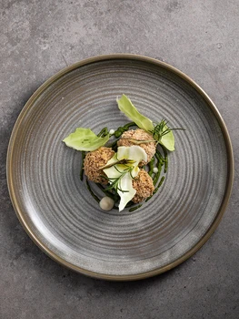 

Ceramic Tableware Plate 8inch 9 Inch Western Food Steak Plate Dinner Plate Home Use Large Dishes Noodles Container Ins Popular