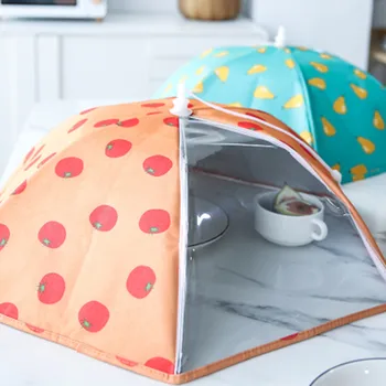 

Visual small fresh food insulation cover leftovers cover foldable aluminum foil dish cover kitchen dust-proof fly cover