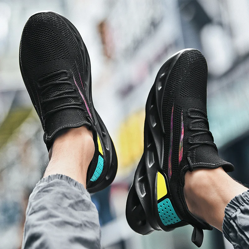 Size 39-46 Summer Mesh Sport Shoes Blade Sole Running Shoes Breathable Sports Sneakers (27)