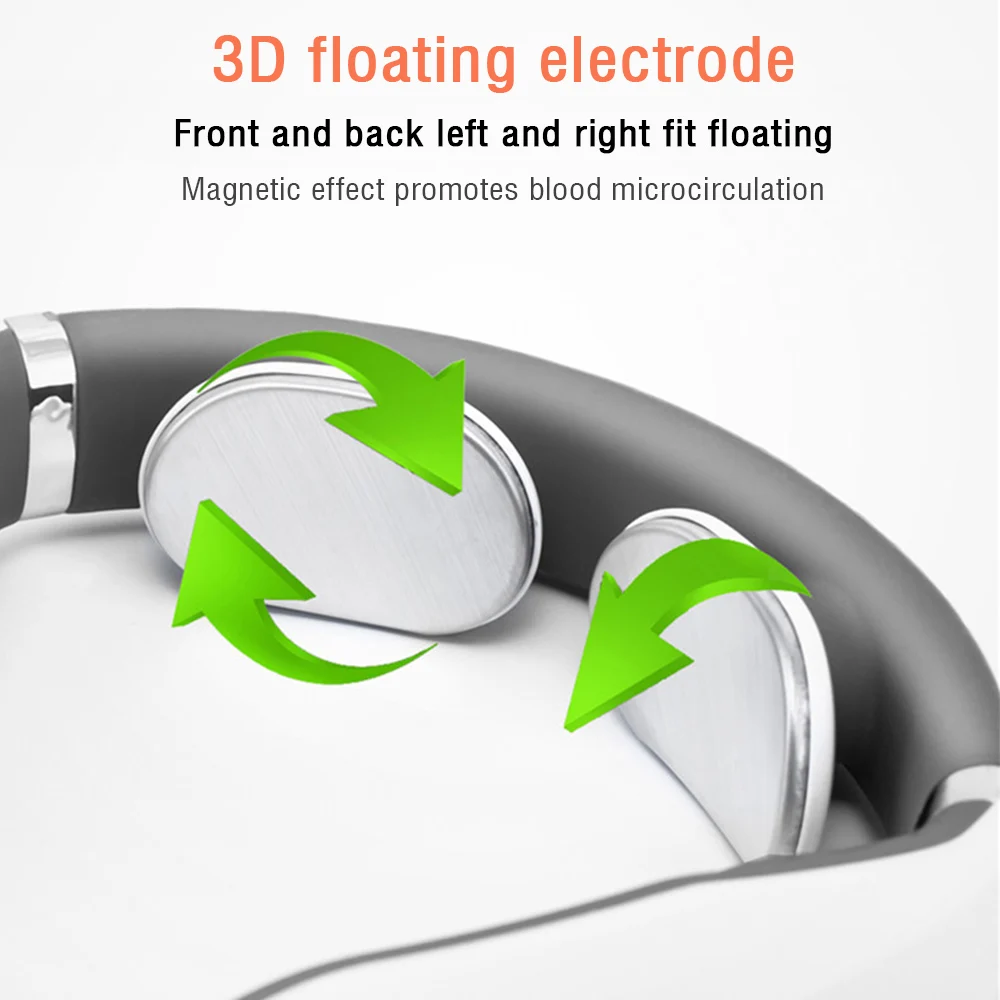 Neck Massage Instrument Electromagnetic Shock Pulse Cervical Physiotherapy Instrument with Heating Function Cervical Massager