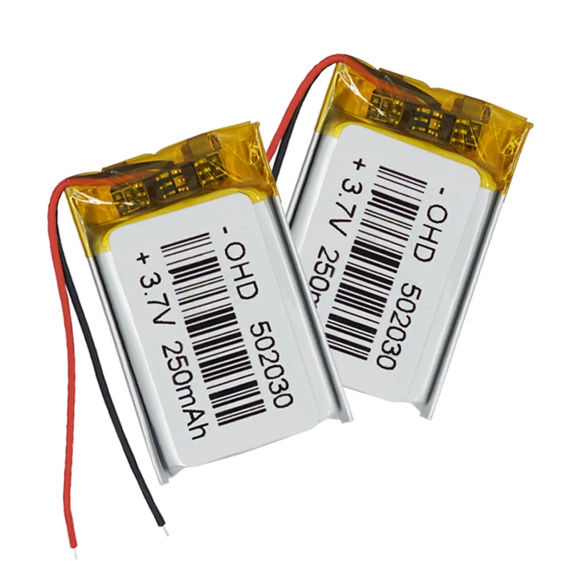 1/2/4 шт. Портативный 250 мА/ч, Перезаряжаемые Li-Po Батарея 3,7 v 502030 gps MP3 MP4 Bluetooth колонки гарнитуры Pos можно крепить любые приспособления: PDA Батарея
