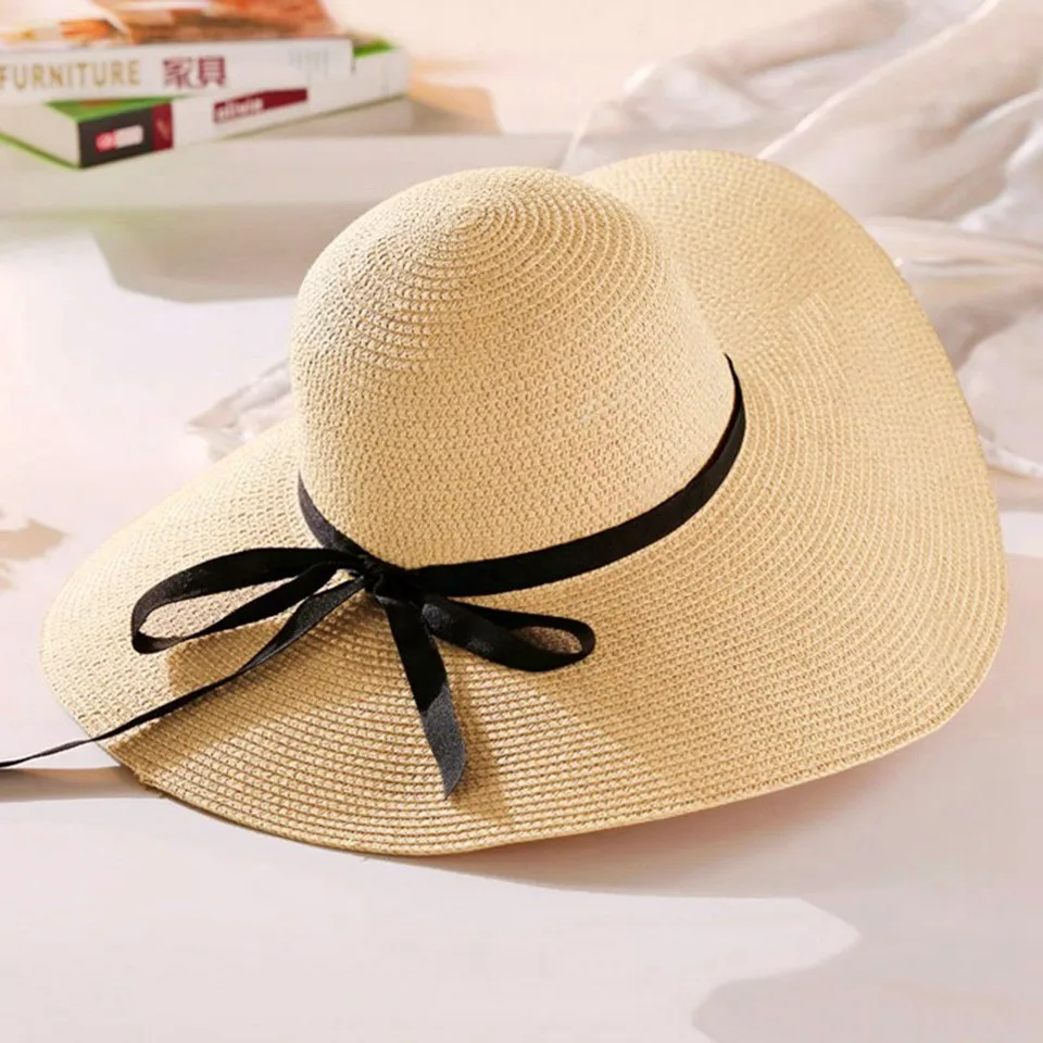 

Summer anti-ultraviolet women's straw hat leisure vacation travel wide-brimmed sun hat beach hat