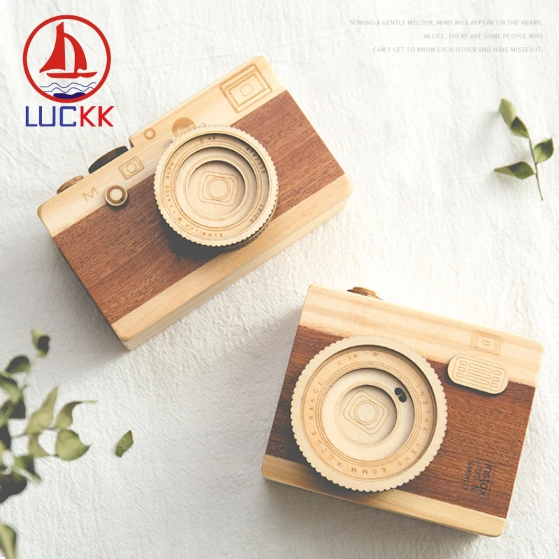 Деревянная музыкальная шкатулка LUCKK креативная модельная камера замок в небесах