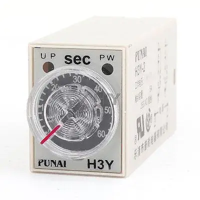 

H3Y-2 110VAC 8 Pin 0-60Sec Timing Delays Range DPDT Time Delay Relay