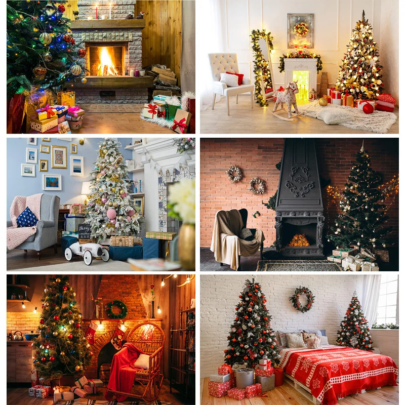 

SHENGYONGBAO Christmas Photography Background Christmas Tree Backdrop for Photo Studio Baby Portrait Photocall 20107HSD-03