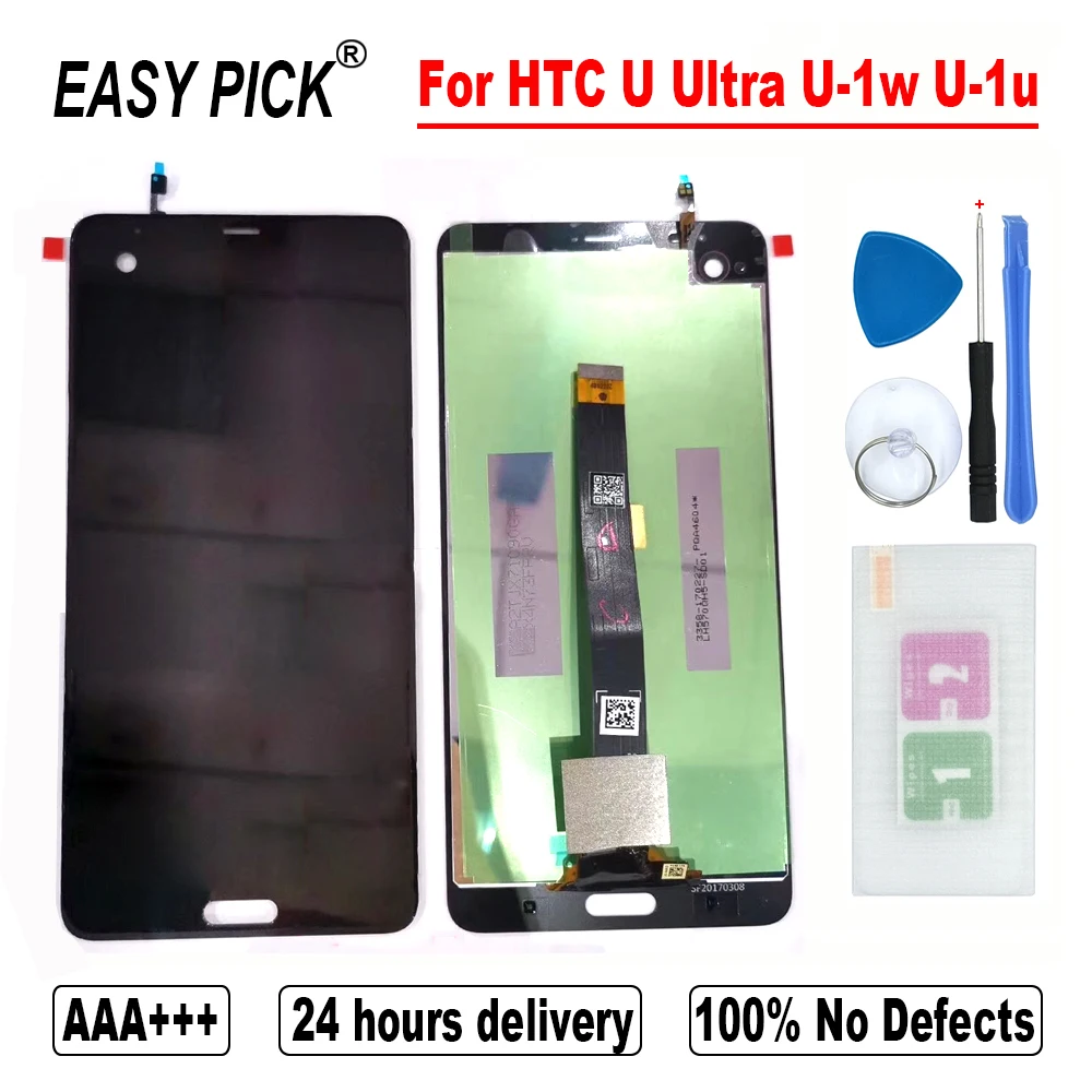 

For HTC U Ultra U-1w U-1u LCD Display Touch Screen Digitizer Assembly Free tools repairs part For HTC Ocean Note LCD Screen