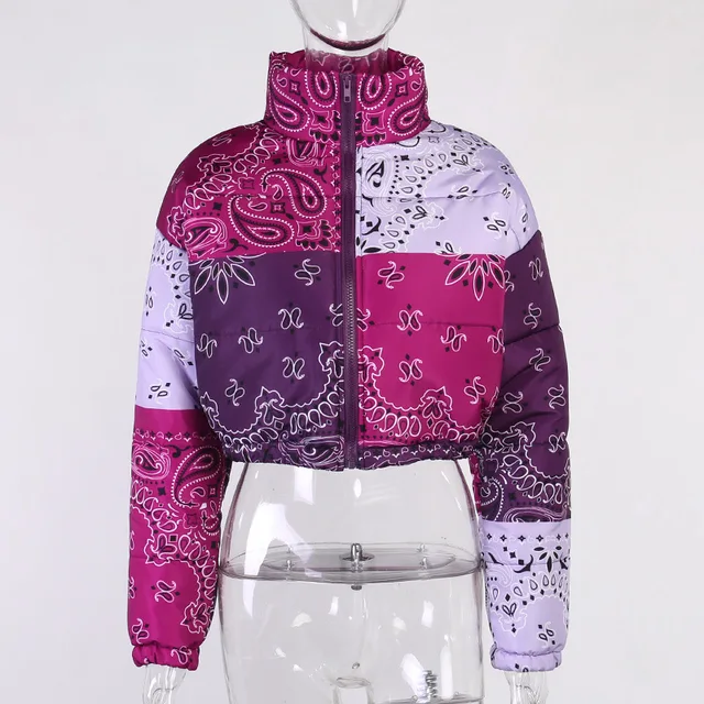Bandana Coat Casual Paisley Printed 