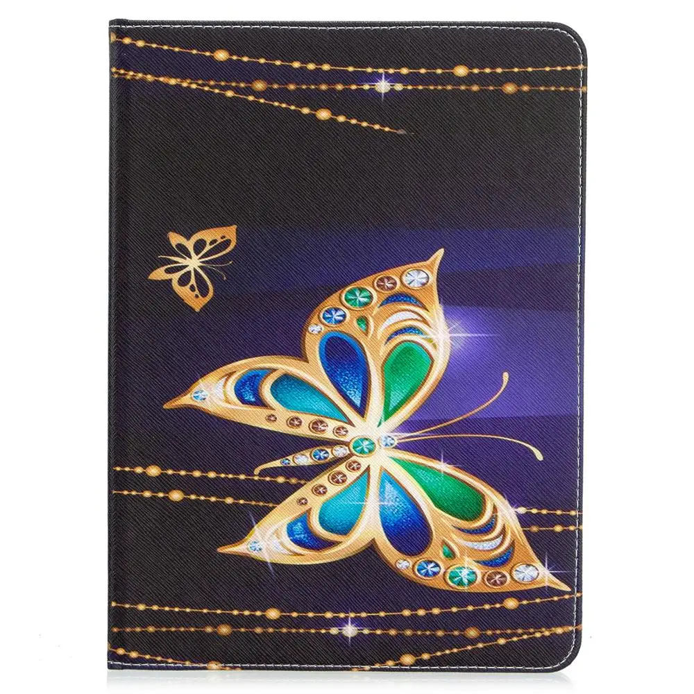 Panda Butterfly Flower Tablet Case with Stylus Pen