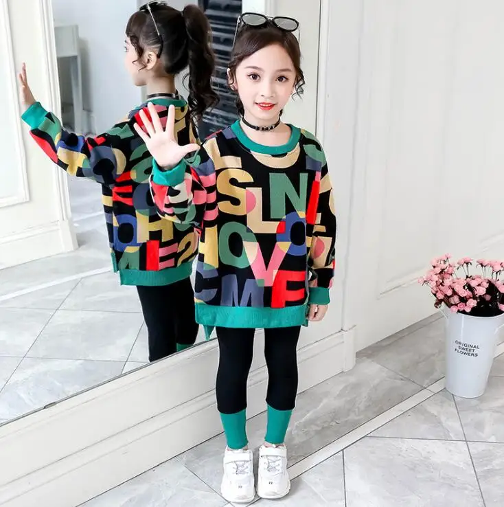 9.12th Girls'Fashion костюм в западном стиле, для девочек спортивный костюм 110-160 см Детские костюмы осень