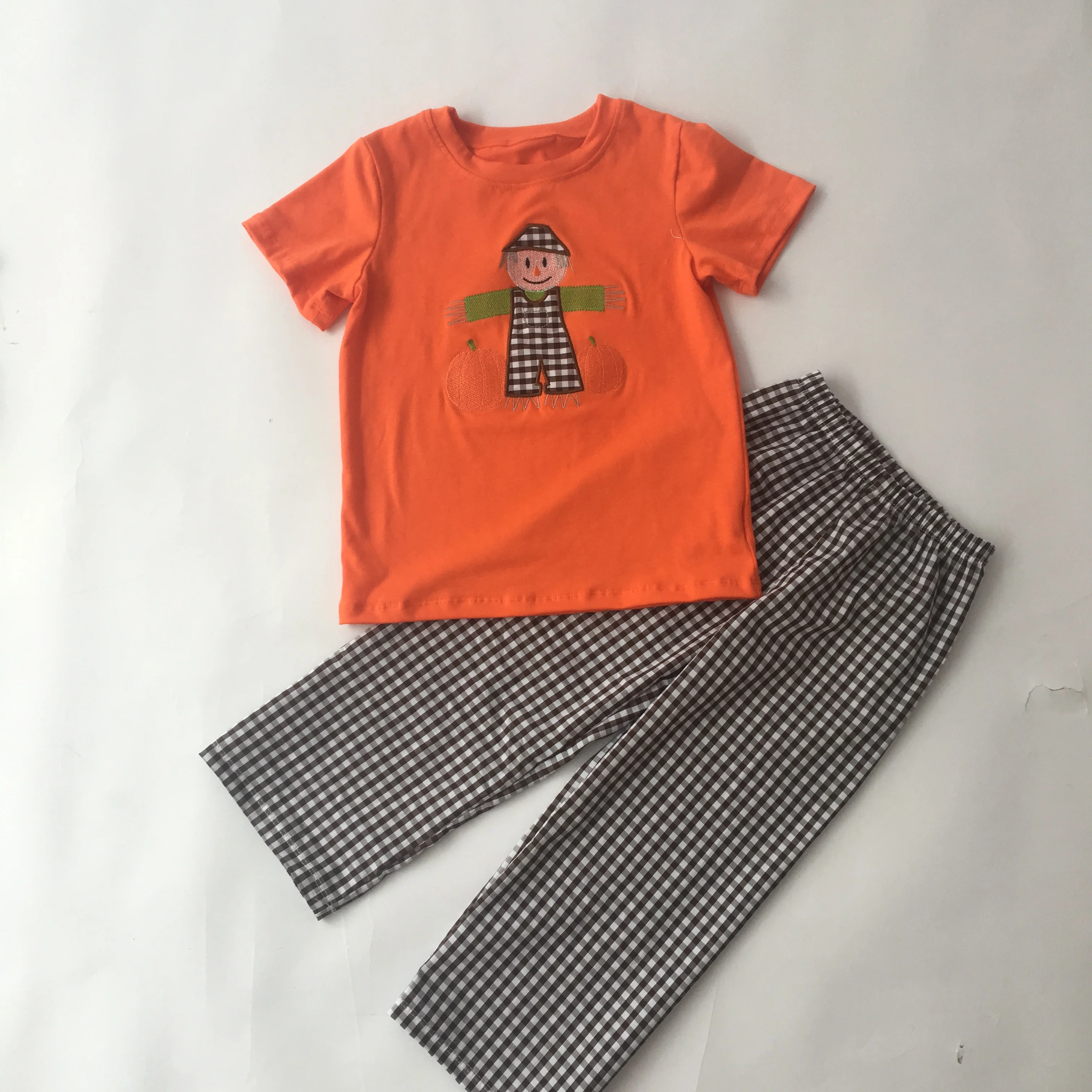 USA Boutique Toddler Kids Boy Tops T-shirt Pants Halloween Outfits Set Clothes