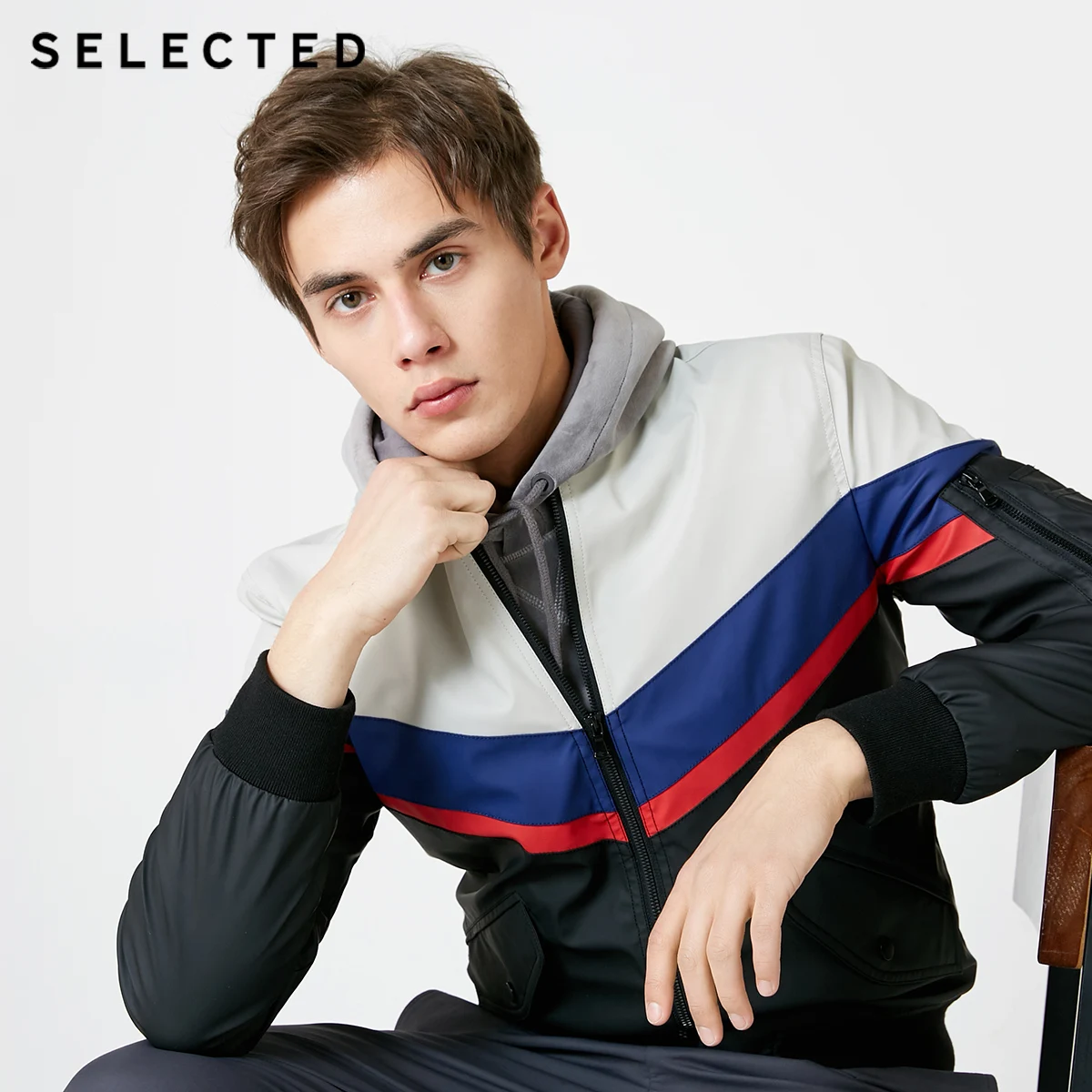 

SELECTED Men's Regular Fit PU Splice Jacket S|4191P3513