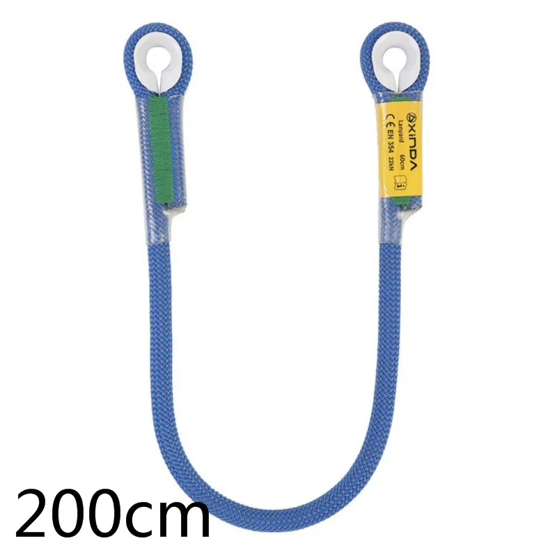 Blue 200cm Профессиональный скалолазание 10,5 мм спасательный шнурок защитный глаз-Глаз Строп петля веревка альпинистские принадлежности - Цвет: Blue 200cm