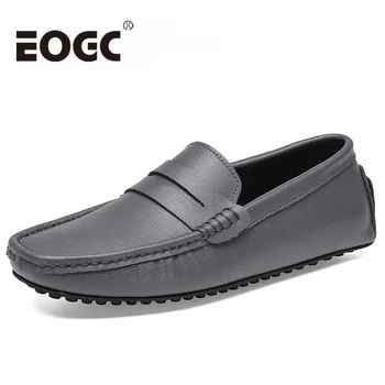 

Size 38-48 Cow Leather shoes Men loafers Genuine Leather men shoes Soft casual Moccasins Slip On Men Driving shoes