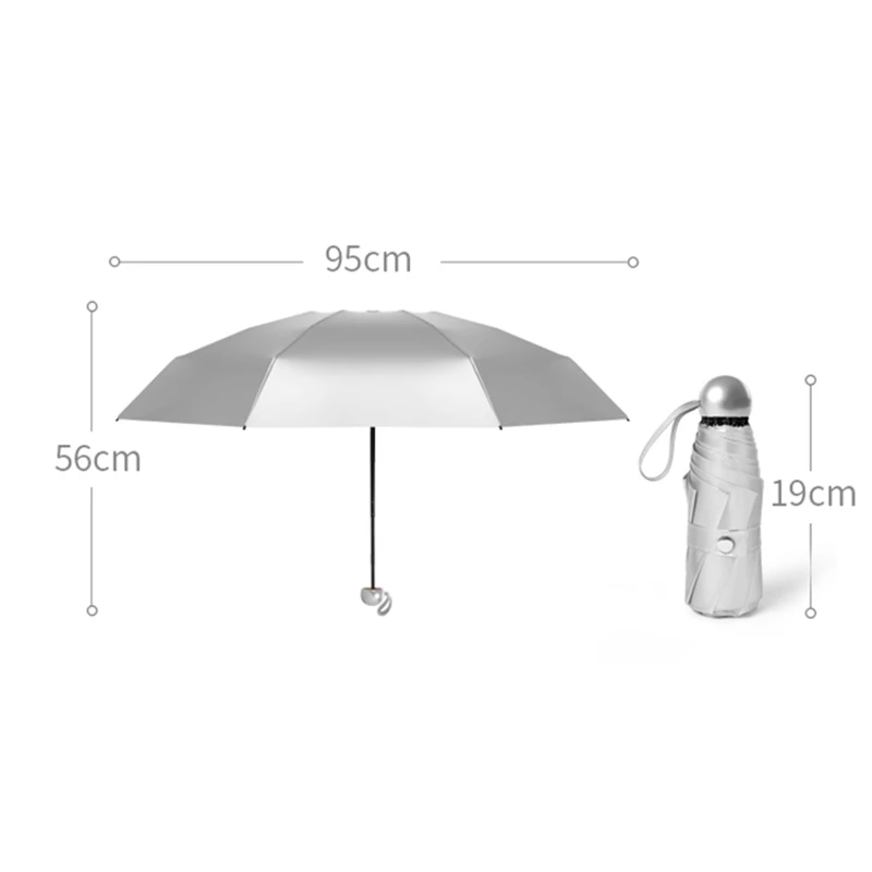 8 ребра карманный мини зонтик с защитой от УФ Paraguas зонт от солнца дождь для защиты от ветра Складные портативные зонты для женщин мужчин детей