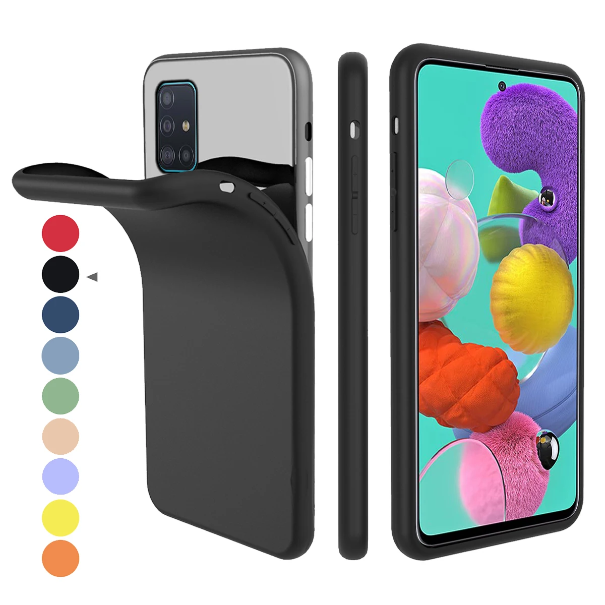 Чехол для Samsung Galaxy A51 A01 A21 A81 A91 мягкий силиконовый чехол карамельных цветов