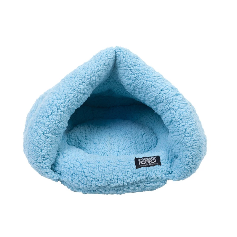 Winter Warm Pets Mat3 Colors Soft Fleece Thicken Nest Pet Cat Small Dogs Puppy Kennel Bed Kitten Cave Sleeping Bag Puppy House