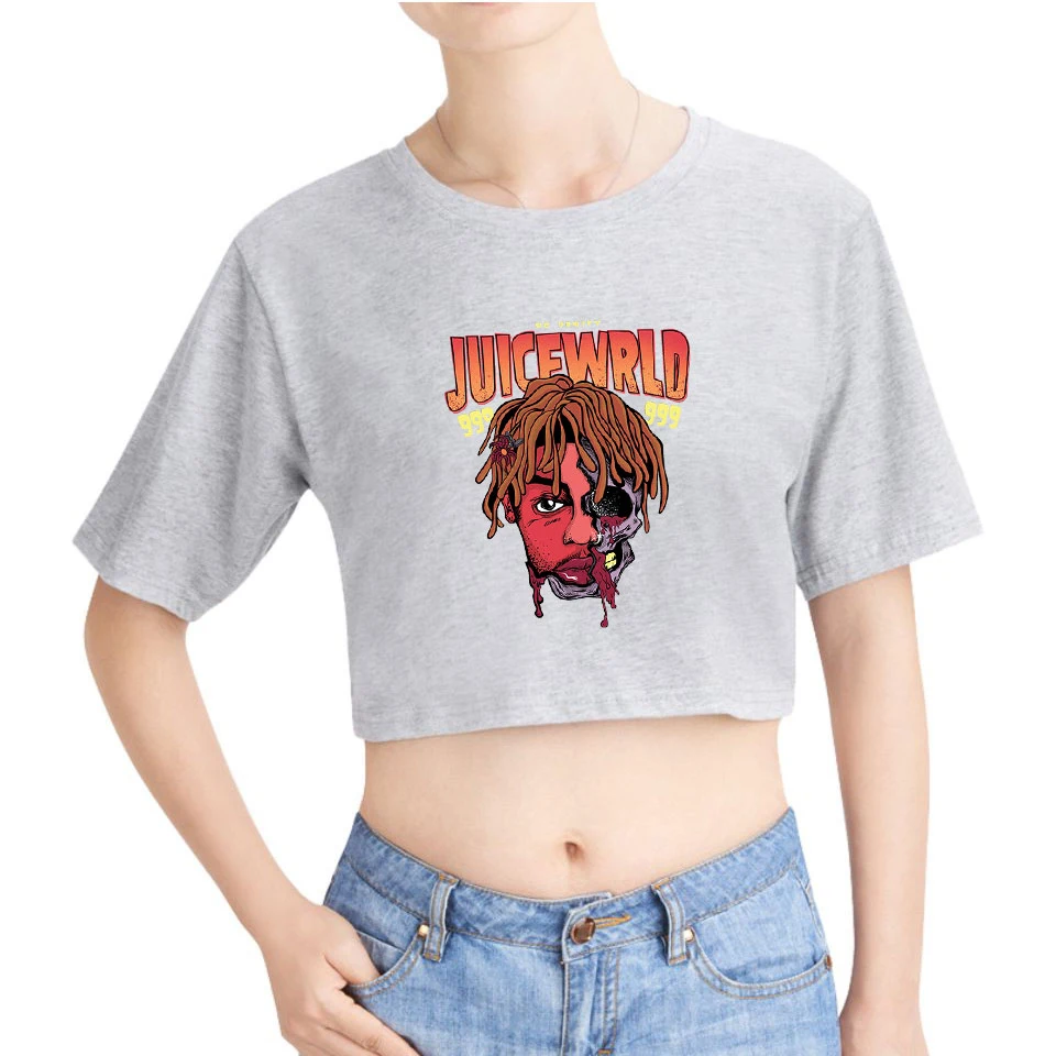 Женская футболка Juice wrld, хлопок, Женская Сексуальная футболка, милая новая футболка с коротким рукавом, верхняя одежда, модная летняя футболка