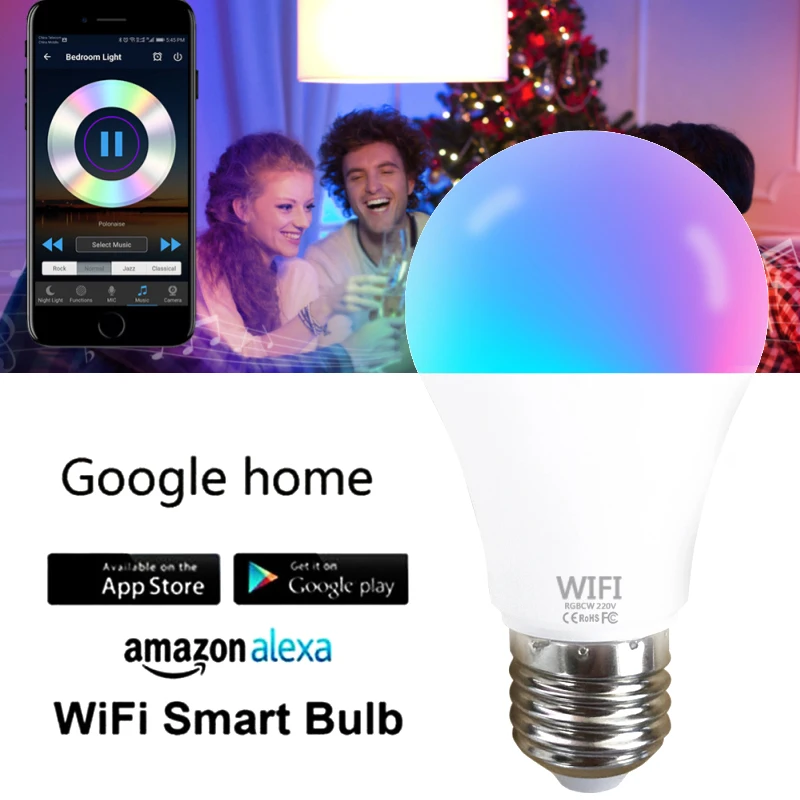 Светодиодсветильник лампа для умного дома с Wi Fi 15 Вт E27 E26 B22 220 В|Модули дома| |