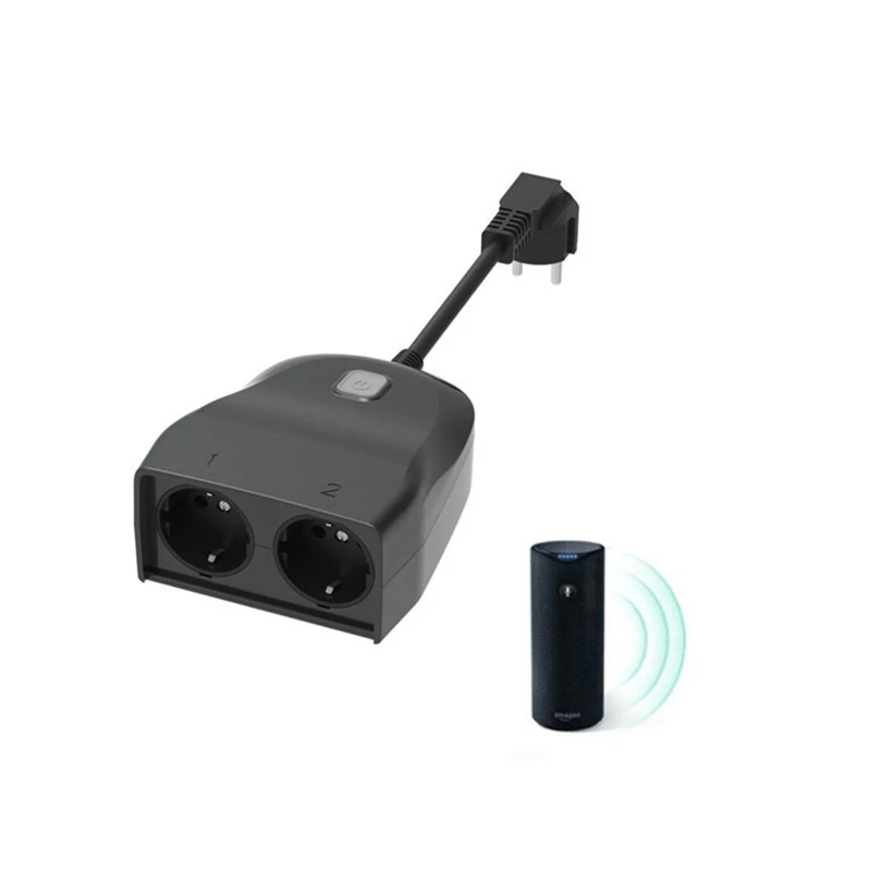 Wifi Smart Plug and port Time Socket Голосовое управление водонепроницаемый беспроводной переключатель времени(Eu Plug