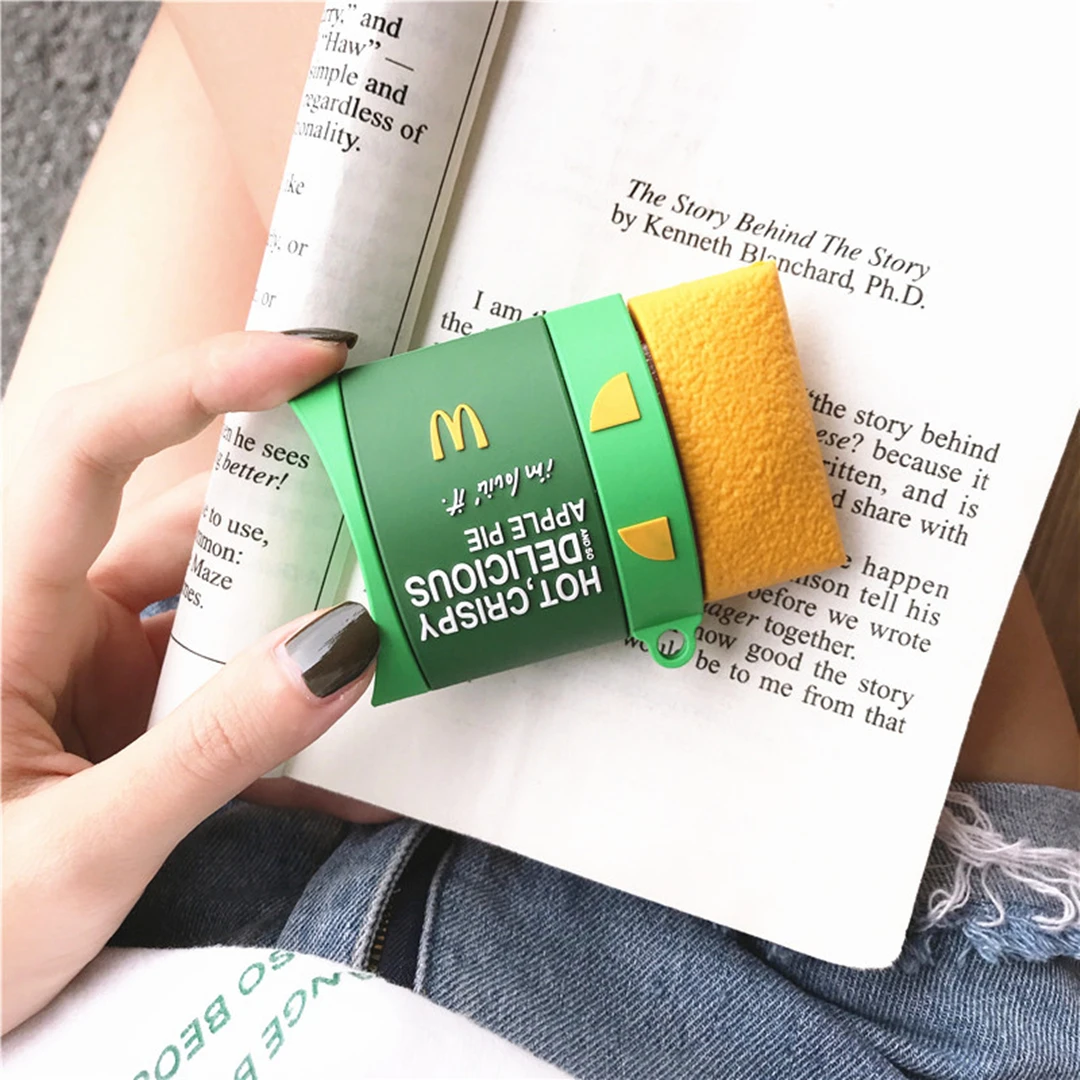 Вкусный 3D mcdonald's куриный блок Bluetooth беспроводной Airpods гарнитура чехол для гарнитура для Airpods защитные чехлы Shockprof