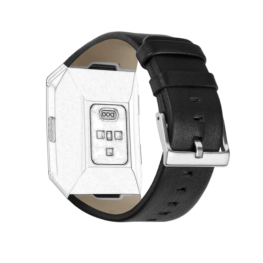 Роскошный ремешок из искусственной кожи для Fitbit Ionic Wirststrap высококачественный запасной браслет ремешок для Fitbit Ionic - Цвет: Black